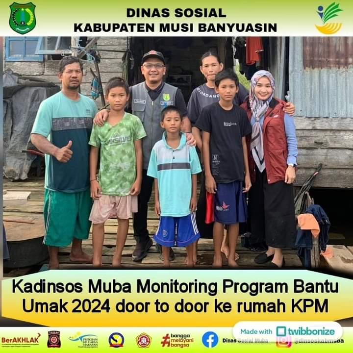 Kadinsos Muba Monitoring Program Bantu Umak 2024 door to door ke rumah KPM